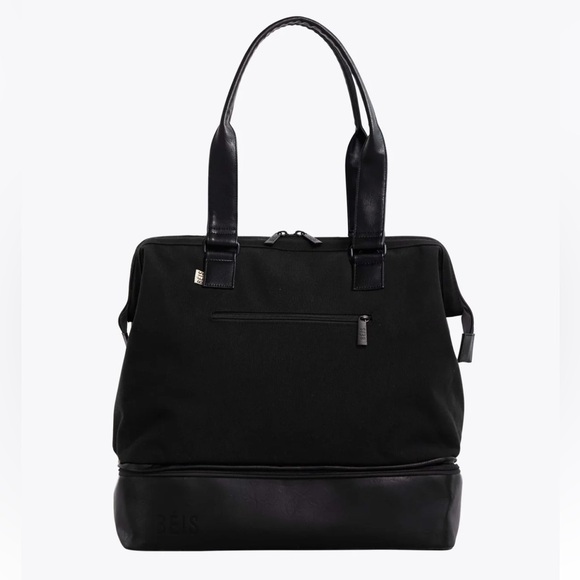 Beis The Convertible Mini Weekender in Black - Picture 3 of 10